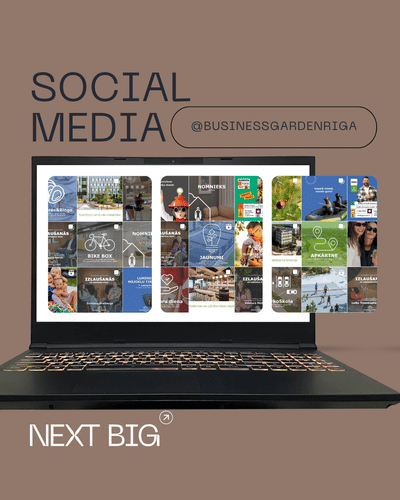 Social media account management Business Garden Rīga - Réseaux sociaux