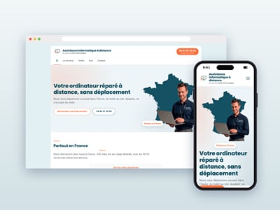 Site d'assistance informatique à distance, partout en France - E-commerce