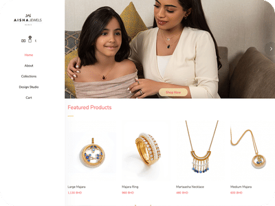 Aisha Jewels E Commerce Store - Création de site internet