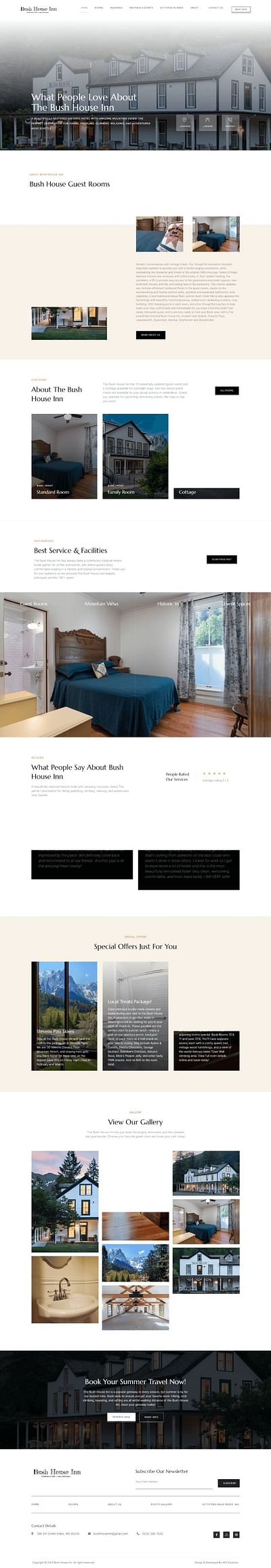Bush House Inn - Website Creatie