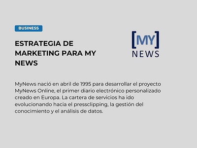 Estrategia de Marketing para My News - SEO
