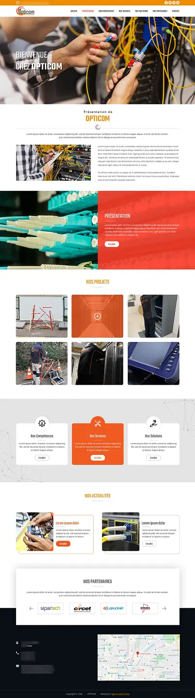 Opticom | Création site web vitrine - SEO