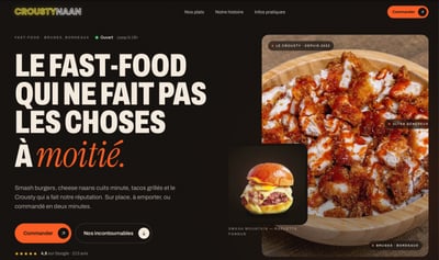 Création d'un site web premium pour Crousty Naan - Ergonomie (UX/UI)