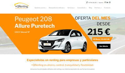 Estrategia digital 360º a empresa de renting - Social Media