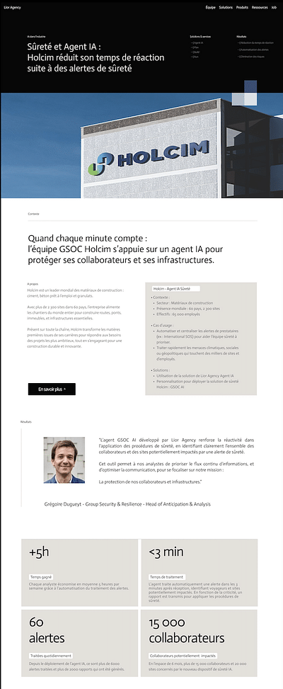 Agent IA pour 15 000 collaborateurs chez Holcim - Intelligence Artificielle