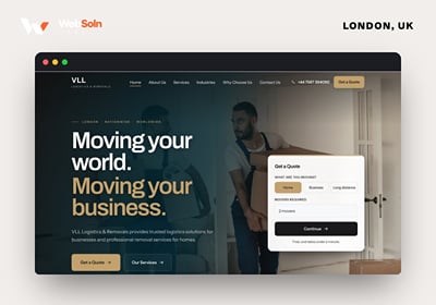 Removals & Logistics Website — London - Website Creatie