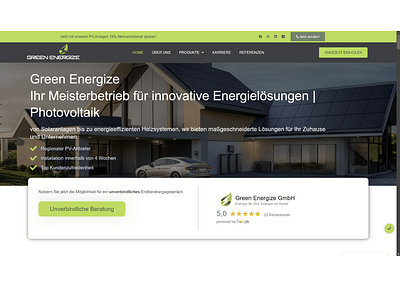 Neue Webseite für Green Energize - Markenbildung & Positionierung