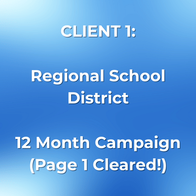 Regional School District - 12 Month Campaign - Relations publiques (RP)