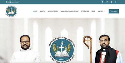 Website developed for Malankara Evangelical Church - Grafikdesign