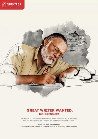 Writer Wanted - Publicité