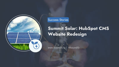 Summit Solar Redesigned Its HubSpot Website to Drive More Leads - Website Creation