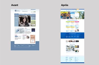 REFONTE l Refonte de site pour Mutuelle Bleue - Media Planning