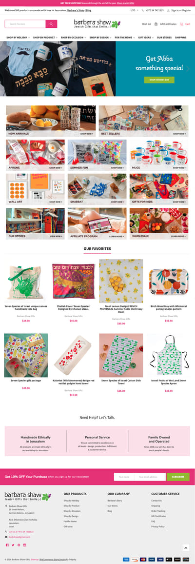 eCommerce Development for International Gift Store - E-commerce