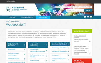 Department of Economy, Science and Innovation - Website Creatie