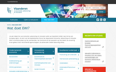Department of Economy, Science and Innovation - Création de site internet