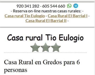 Página web para casa rural. - Application web