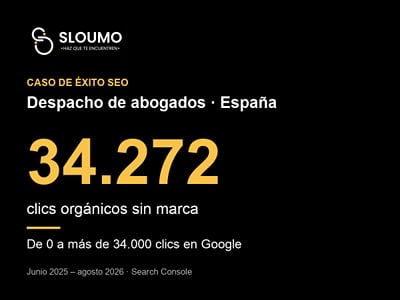 Despacho de abogados: de 0 a más de 34.000 clics orgánicos - SEO