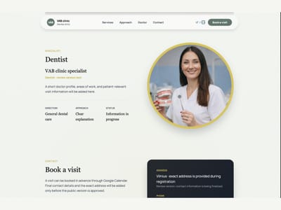 Dental Clinic - Website Creation
