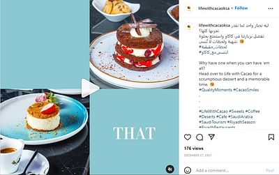 Life With Cacao | Social Media - Textgestaltung