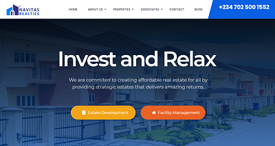 Web Design Project for Navitas Realties Limited - Website Creation