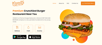 The Crunch Burger - Ergonomie (UX/UI)