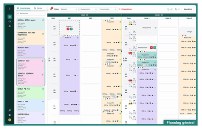 Smart planner -  production industrielle optimisée - Webanwendung