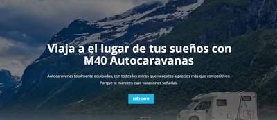 Diseño web  empresa de alquiler de autocaravanas - Creación de Sitios Web