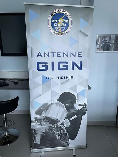 Création de Roll-up pour l'antenne GIGN de Reims - Ontwerp