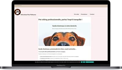 site vitrine Pour un pet sitter - Création de site internet
