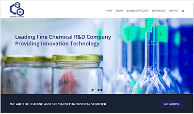 Branding and Website Development for Chemical Co. - Application web