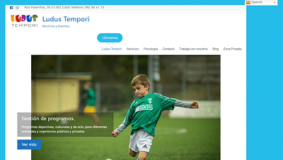 Página web Ludustempori - Website Creation