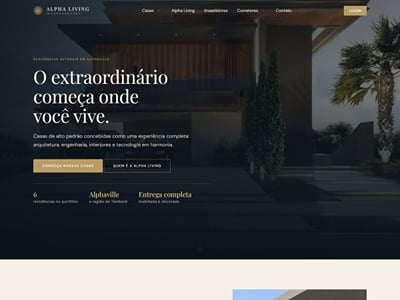 Alpha Living — real estate developer website with broker area - Webanwendung