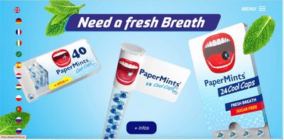 Papermints — Site e-commerce international - Création de site internet