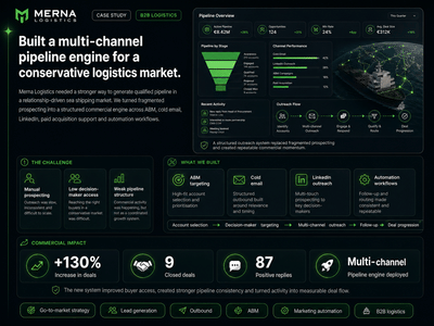 B2B Logistics: +130% Deals, 9 Closed Wins & 87 Positive Replies - Growth Marketing