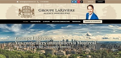 Création du site Groupe LaRivière - SEO