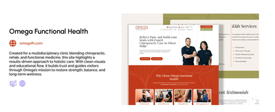 Omega Functional Health Website - Webseitengestaltung