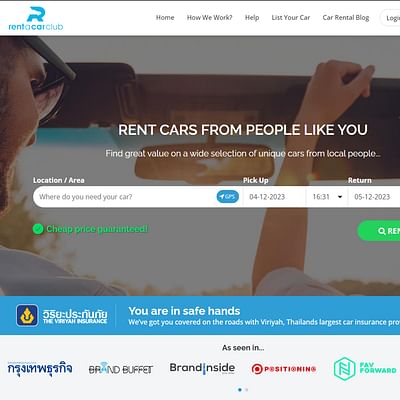 Rent a Car Club - E-Commerce