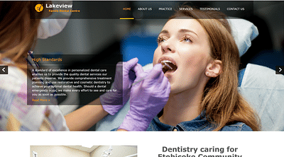 Website Design Lakeview Dental - Website Creation