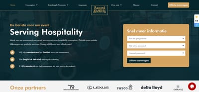 WordPress website - Leadgeneratie Barista Bandits - SEO