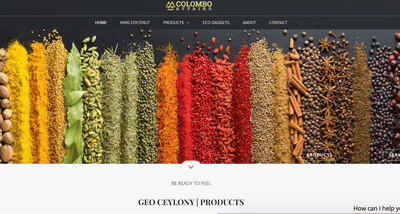 Sri Lankan agriculture-based products exporter - Website Creatie