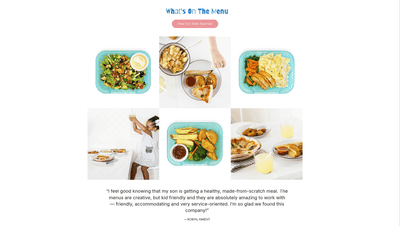 Shopify Custom App for meal planning by parents for their kids - E-commerce