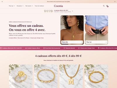 Coonia, boutique en ligne d'idées cadeaux - Website Creation