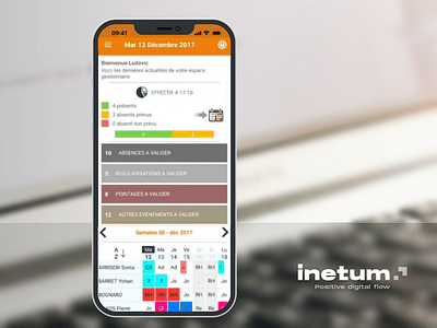 INETUM : outil de gestion RH - Application mobile