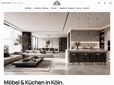 Plaza Crown: Onlineshop für Möbel und Küchen in Köln - Création de site internet