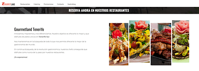 Gourmetland Tenerife - Creación de Sitios Web