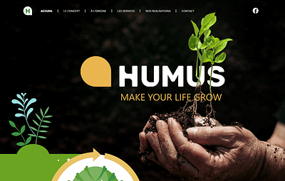 Site de Humus Liège - Design & graphisme