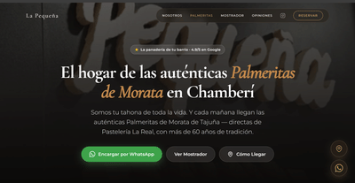 Página Web, panadería La Pequeña - Estrategia digital