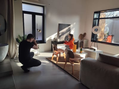 Model services for commercial cleaning photo shoots - Photographie