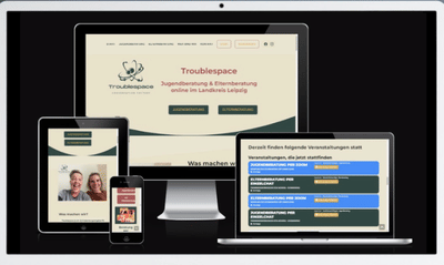 Projekt / Umsetzung Troublespace - Website Creatie