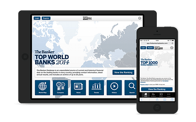 The Banker, top 1000 bank - Web Application